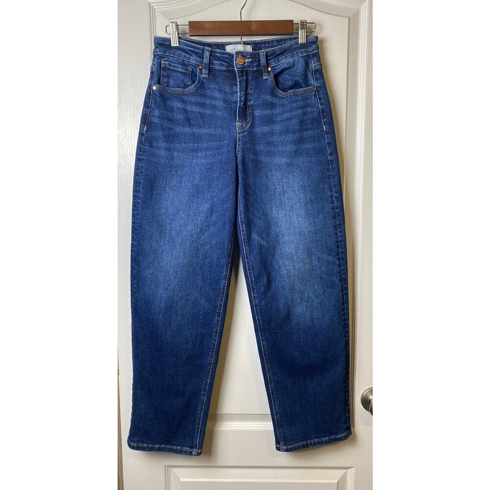 Risen Medium Wash Blue Denim Barrel Jeans Juniors/Women's Size 5/27